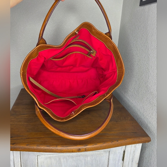 Dooney & Bourke Tan Pebbled Leather Kristen Satchel - Picture 4 of 16